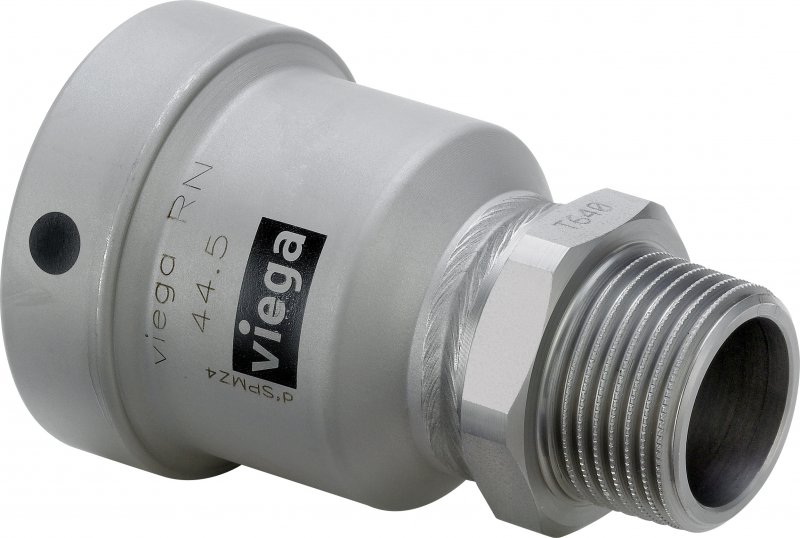 Viega Megapress-Übergangsstück 1 1/2"AG Stahl unlegiert, Zi-Ni Preßanschl. 57mm